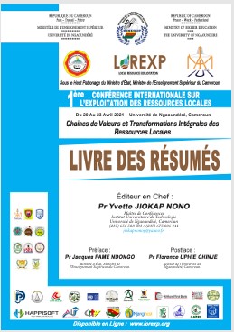 Conférence Internationale sur l'exploitation des Ressources Locales : "Chaines de Valeurs et Transformations Intégrales Locales", Livre des Résumés