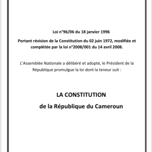 Constitution de la République du Cameroun
